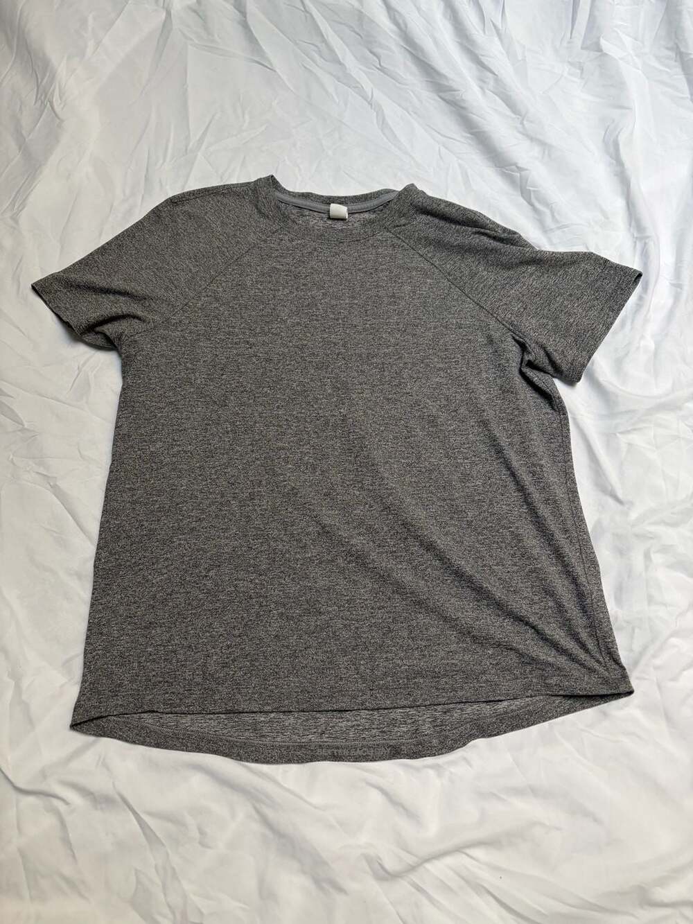 Lululemon Drysense Short Sleeve Shirt Gray Heathered with Better Each Day Print